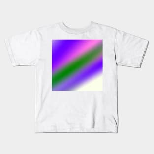 purple green white abstract texture art Kids T-Shirt